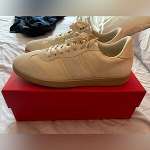 Ferragamo Achille cream & white sneakers